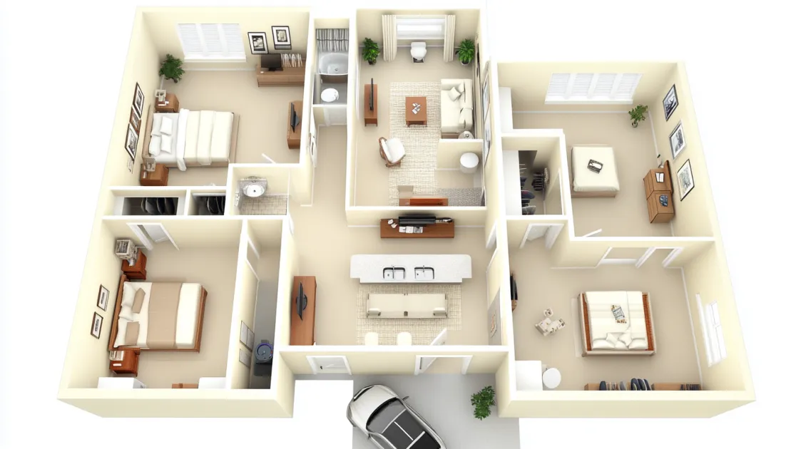 Understanding Carpet Area vs. Built-Up Area vs. Super Built-Up Area: The Ultimate Guide for Property Buyers 4 Built-Up Carpet Area