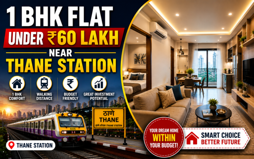 1 BHK Flat Under ₹60 Lakh Near Thane Station